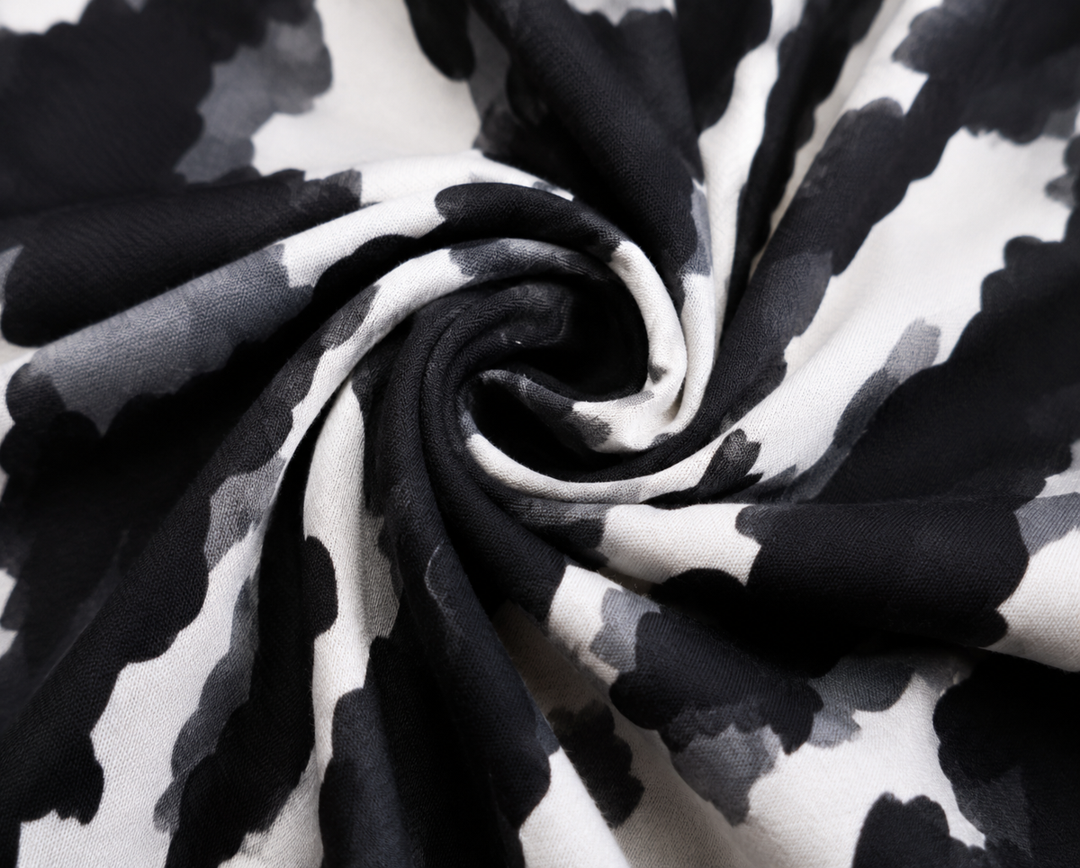 Women's Black & White Abstract Printed Sleeveless Peplum Top | V-Neck Casual Western Top for Women | Saiyaraa