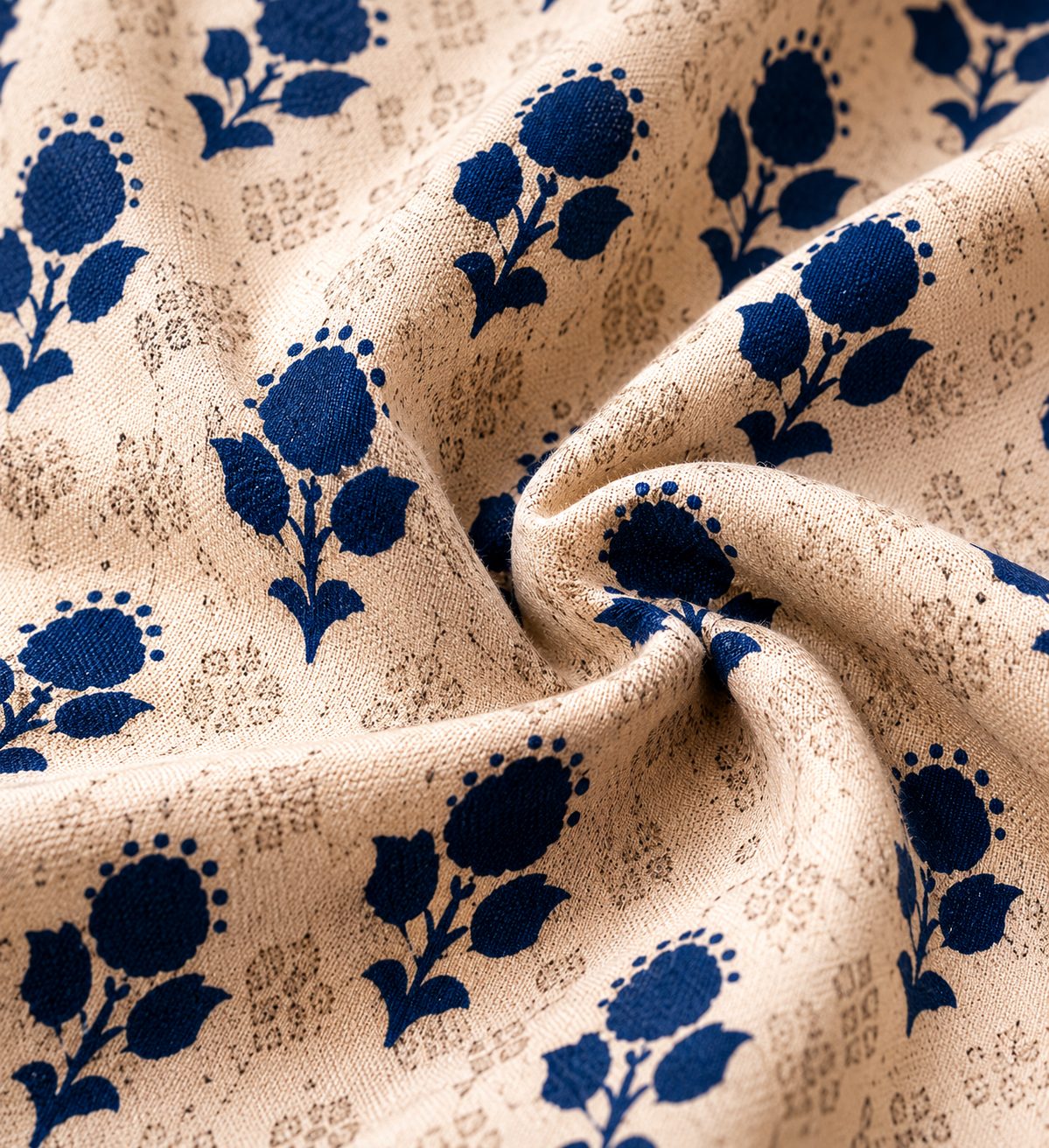 Women's Beige & Navy Printed Sleeveless Peplum Top | V-Neck Cotton Casual Top for Women | Summer Western Wear | Saiyaraa